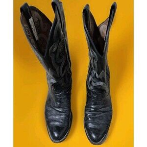 Remington Black Men’s Ostrich Size 10 D Cowboy Boots Pre-Owned